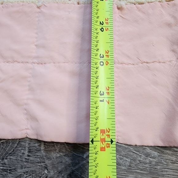 VINTAGE Crochet and Hand Stitched Pink and Cream Small Baby Blanket - Picture 8 of 14